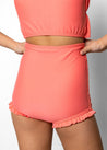 Youth All Ruffled Up Bottoms | Deep Coral - Kortni Jeane