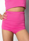 Youth High-Waisted Bottoms | Ribbed Azalea Pink - Kortni Jeane