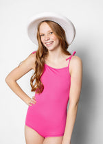 Youth Simply One-Piece | Ribbed Azalea Pink - Kortni Jeane