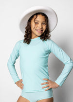 Youth Rashguard Top (Unisex) | Fresh Mint - Kortni Jeane