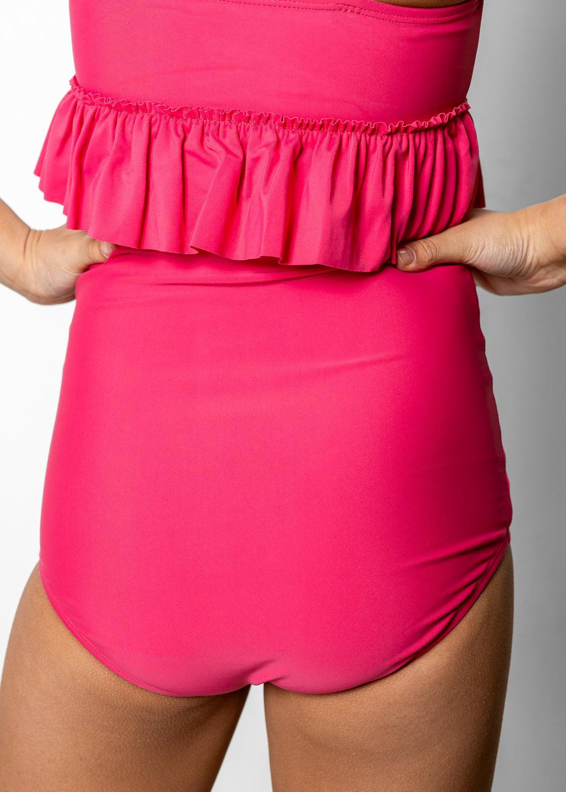 Pink Raspberry Youth High-Waisted Bottoms