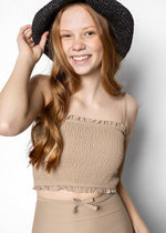 Youth Bandeau Top | Taupe - Kortni Jeane