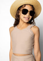 Youth Ripple Top | Taupe - Kortni Jeane