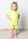 Girl/Boy Swimsuit Rashguard One-Piece - Waffled Glow Green