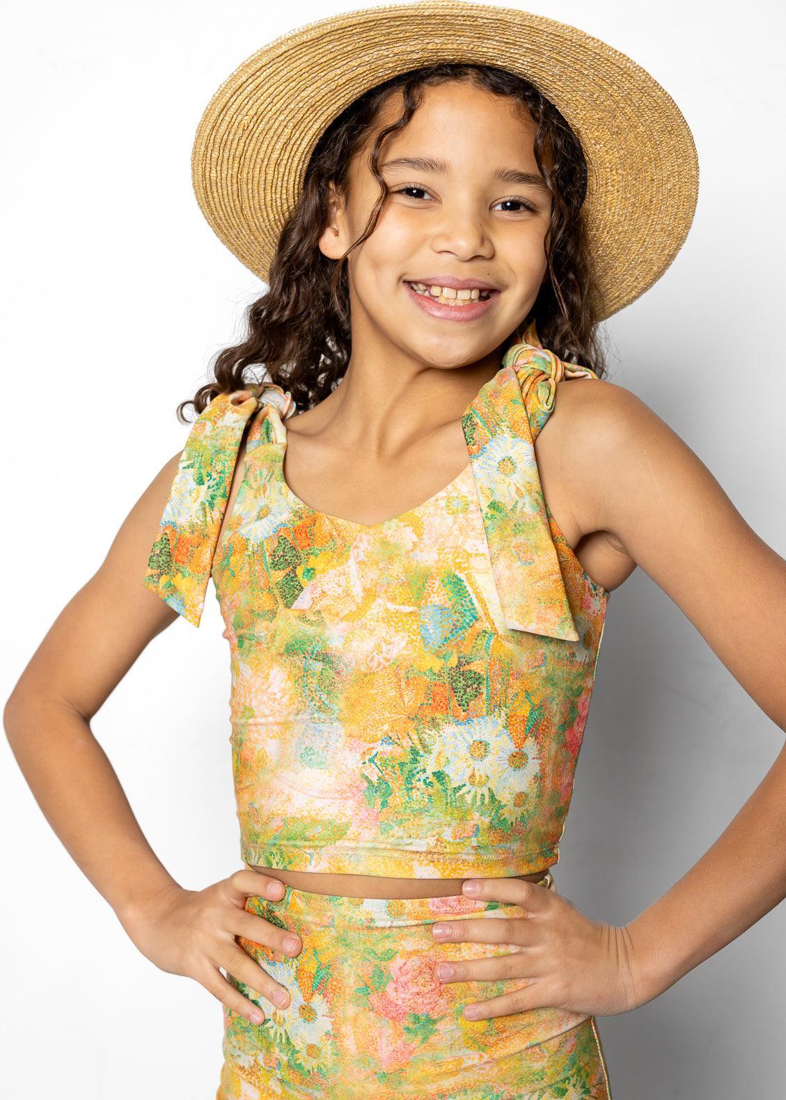 Youth Knot Top | Wonderland Floral - Kortni Jeane