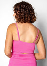 V'D Crop Top | Ribbed Azalea Pink - Kortni Jeane