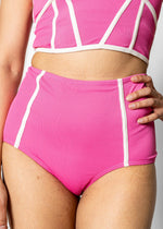 Lined Up Bottoms | Ribbed Azalea Pink - Kortni Jeane