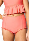 All Ruffled Up Bottoms | Deep Coral - Kortni Jeane