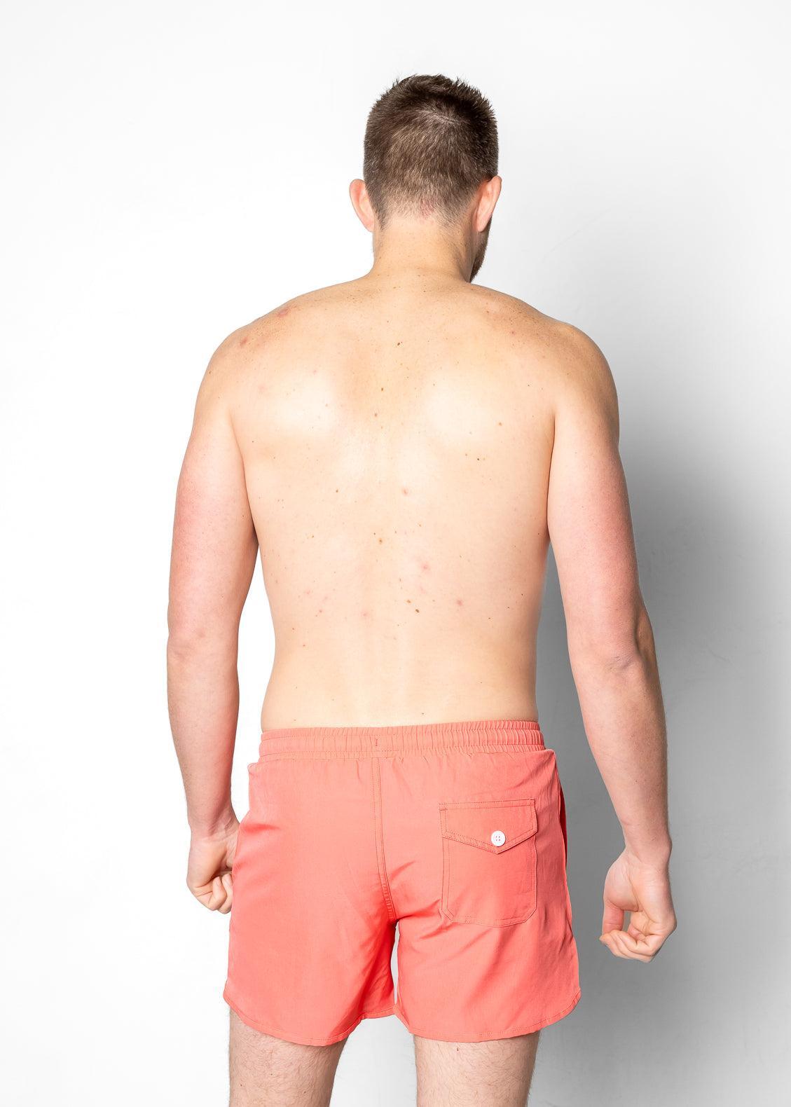 Men's Retro Shorties | Deep Coral - Kortni Jeane