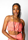 Oversized Ruffle Top | Deep Coral - Kortni Jeane