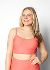 V'D Crop Top | Deep Coral - Kortni Jeane