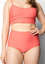 High-Waisted Bottoms | Deep Coral - Kortni Jeane