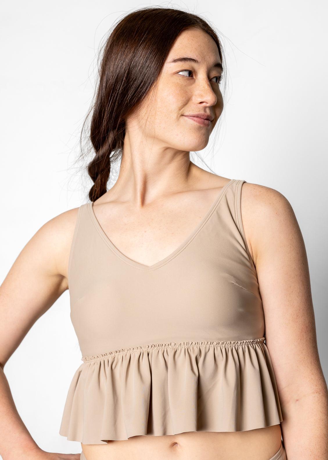 V-Neck Top | Taupe - Kortni Jeane