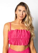 Oversized Ruffle Top | Pink Raspberry - Kortni Jeane