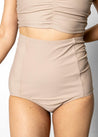 Extended High-Waisted Bottoms | Taupe - Kortni Jeane