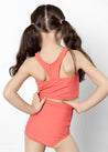 Mini Racer Back Top | Deep Coral - Kortni Jeane