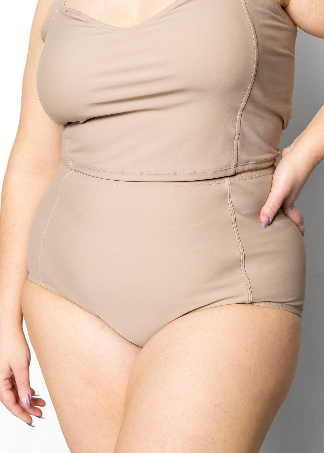 Extended High-Waisted Bottoms | Taupe - Kortni Jeane