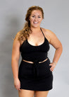 High-Waisted Swimsuit Bottom - Skirt - Black