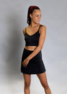 High-Waisted Swimsuit Bottom - Skirt - Black