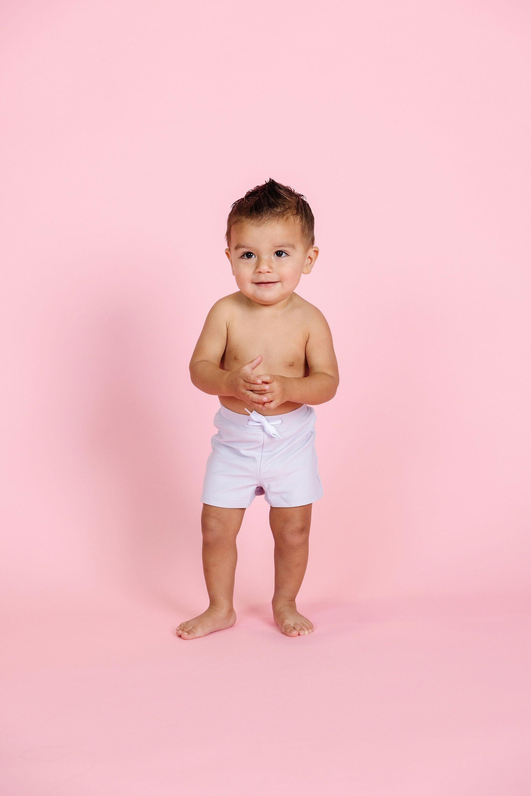 Baby Boy Swimsuit - Shorts - Cotton Purple