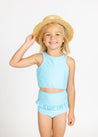 Mini Mid-Ruffle Bottoms | Arctic Blue - Kortni Jeane