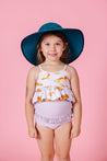 Girls High-Waisted Swimsuit Bottoms - Cotton Purple