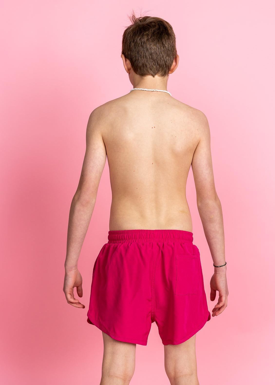 Teen Boy Swimsuit - Shorts - Bold Fuchsia