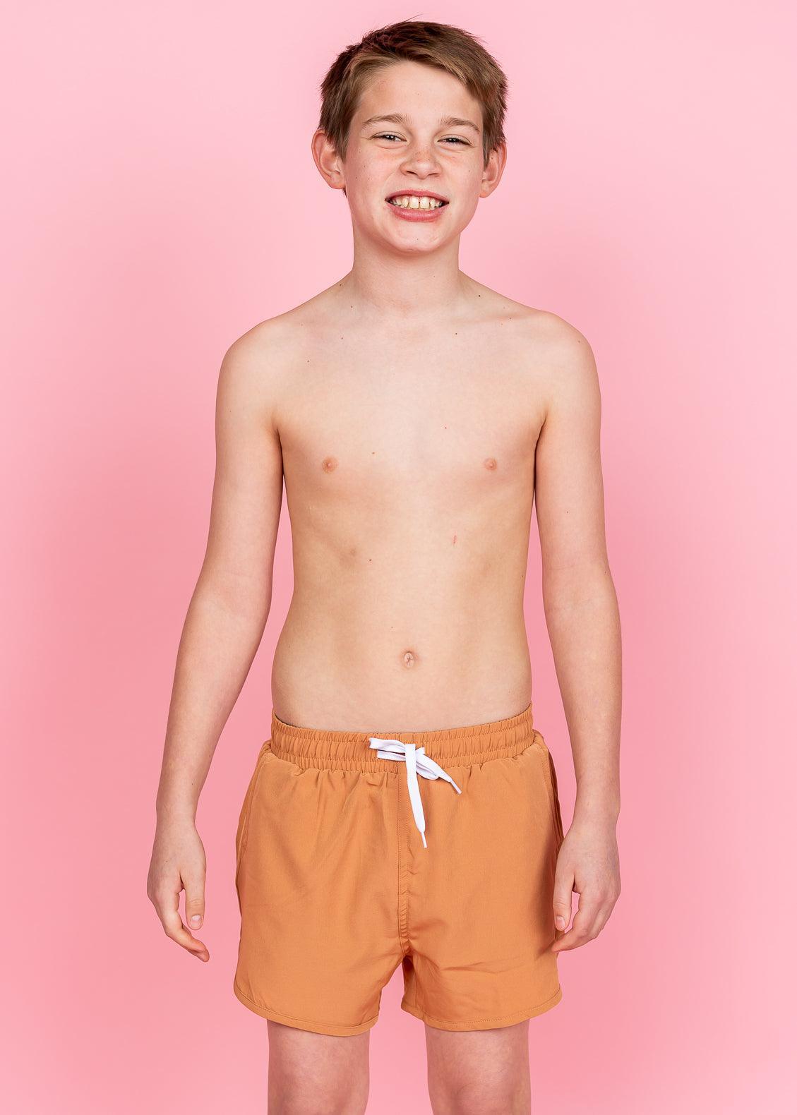 Teen Boy Swimsuit - Shorts - Clay