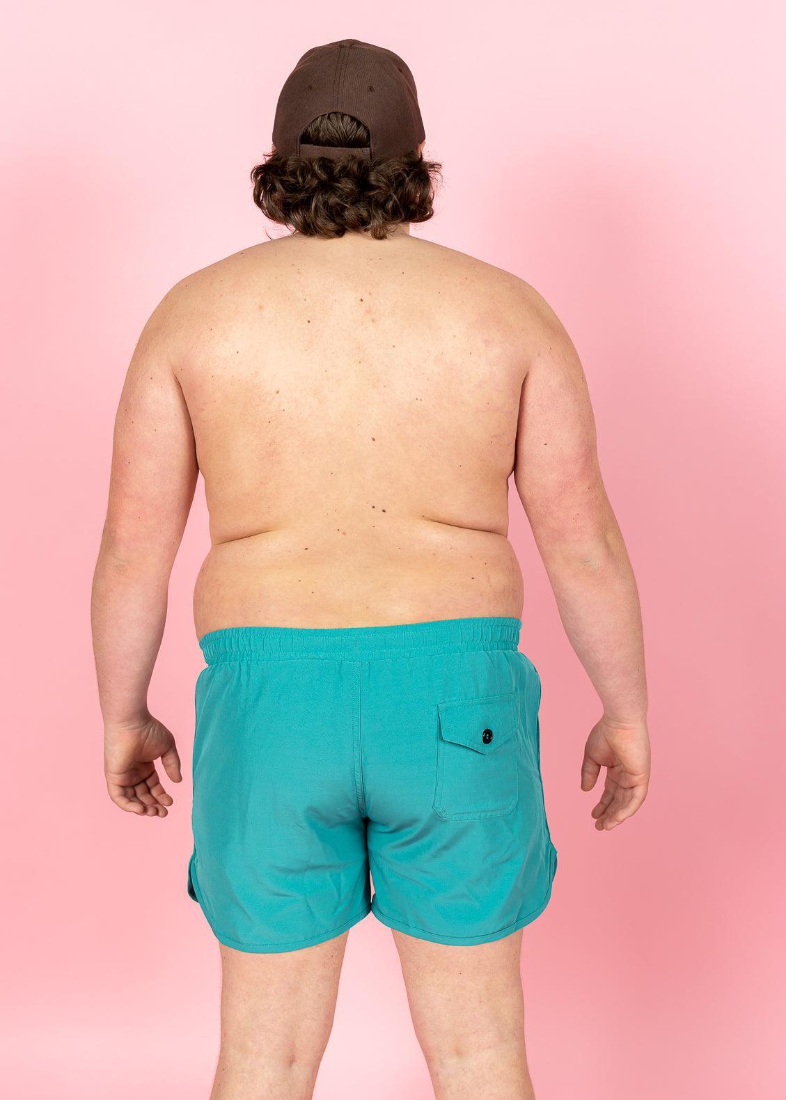 Mens Swimsuit - Shorts - Teal Waves