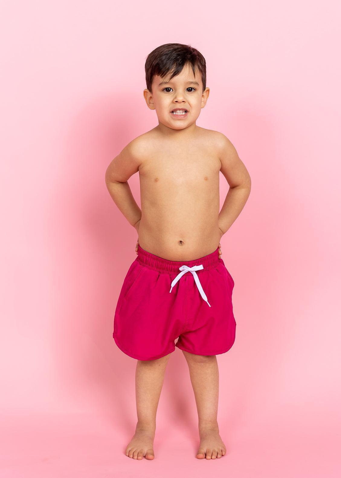 Girl wearing boy swimsuit cheap