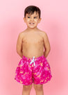 Boys Swimsuit - Shorts  - Pink Blooms