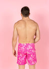 Mens Swimsuit - Shorts - Pink Blooms