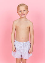 Boys Swimsuit - Shorts  - Taupe Dashes