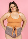 Crop Top Swimsuit - Clay