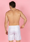 Mens Swimsuit - Shorts - Taupe Dashes