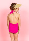 Girls One-Piece Swimsuit - Bold Fuchsia