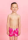 Boys Swimsuit - Shorts  - Pink Blooms