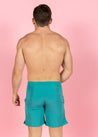 Mens Swimsuit - Shorts - Teal Waves