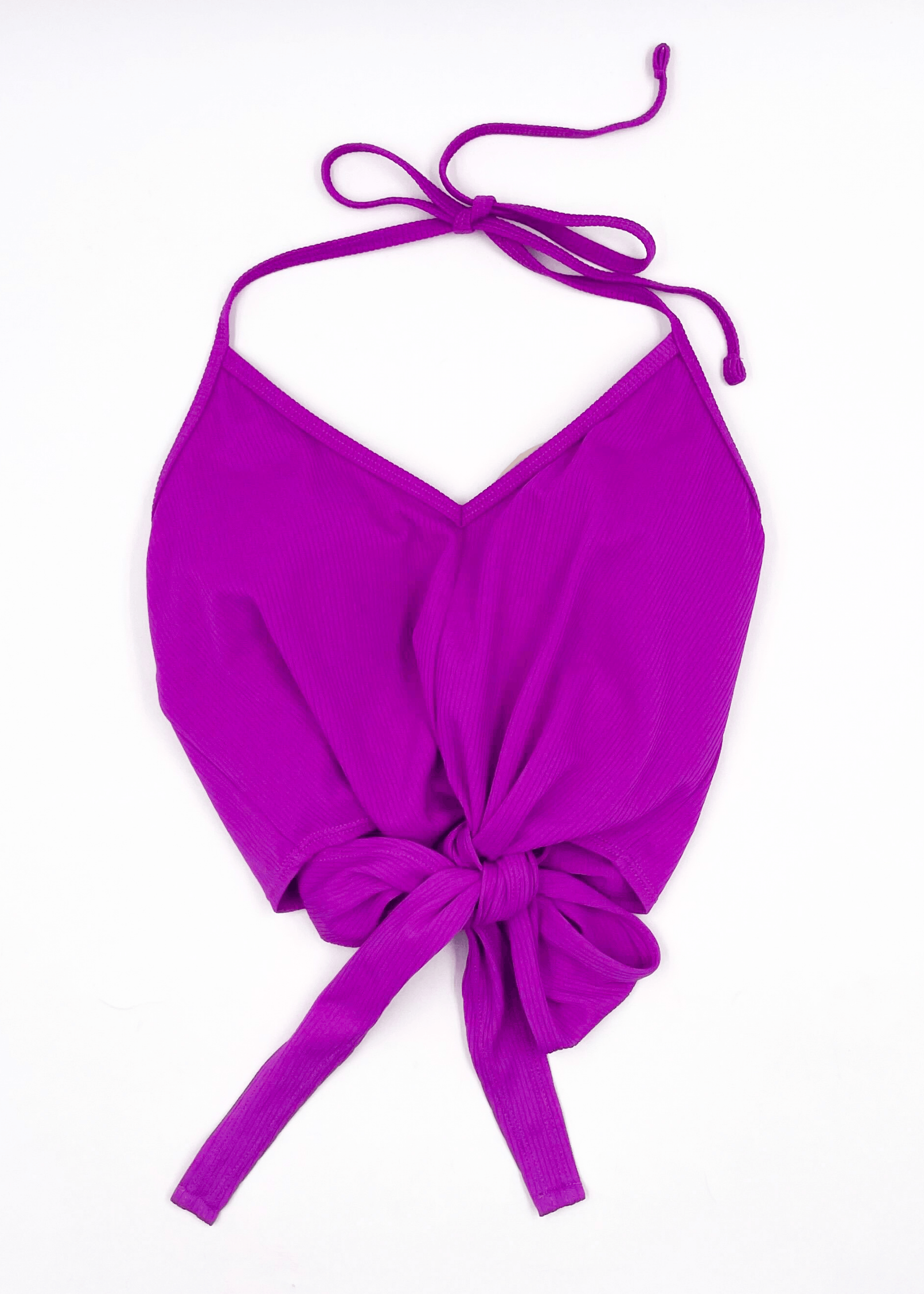 Tied-Up Top | Ribbed Purple - Kortni Jeane
