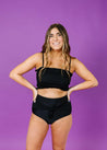 Crop Top Swimsuit - Black