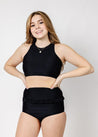 Teen Girl High-Waisted Swimsuit Bottoms - Black