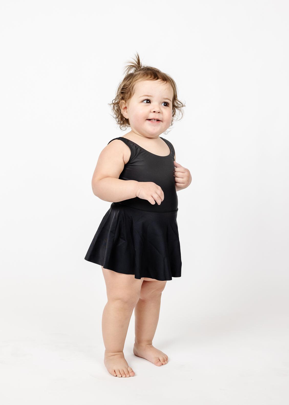 Baby Girl One-Piece Swimsuit - Black
