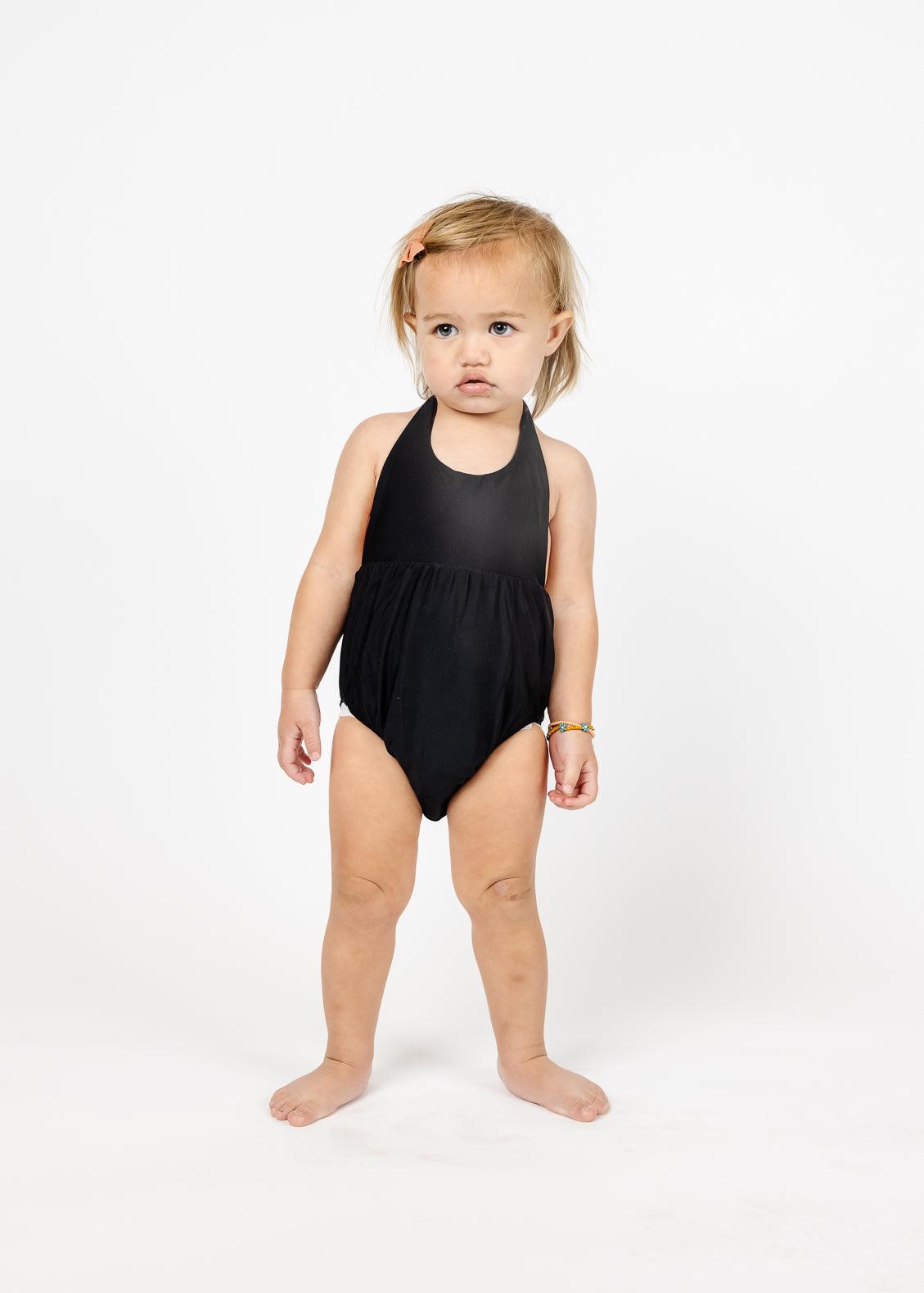 Baby Girl One-Piece Swimsuit - Black