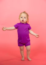 Baby Shorties Rashguard (Unisex) | Ribbed Purple - Kortni Jeane