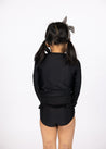 Girl/Boy Swimsuit Rashguard Top - Black