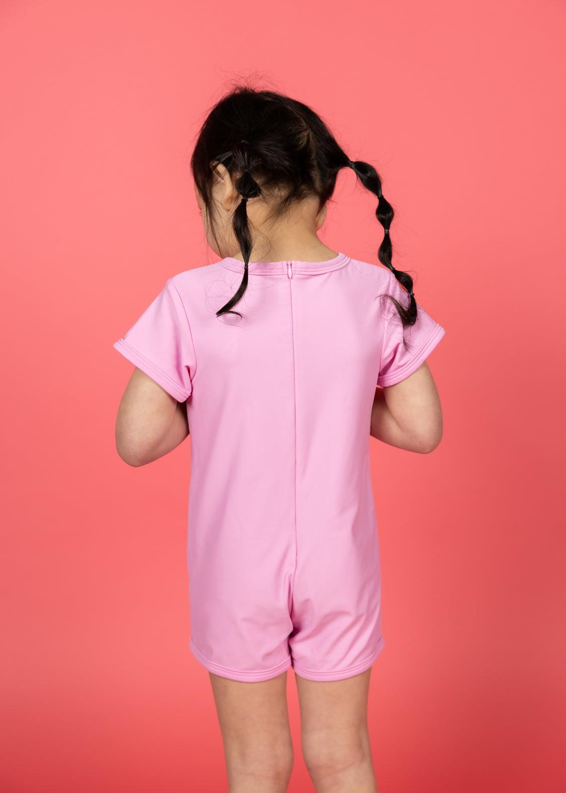 Girl/Boy Swimsuit Rashguard One-Piece - Ultimate Pink