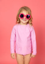 Girl/Boy Swimsuit Rashguard Top - Ultimate Pink