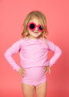 Girl/Boy Swimsuit Rashguard Top - Ultimate Pink