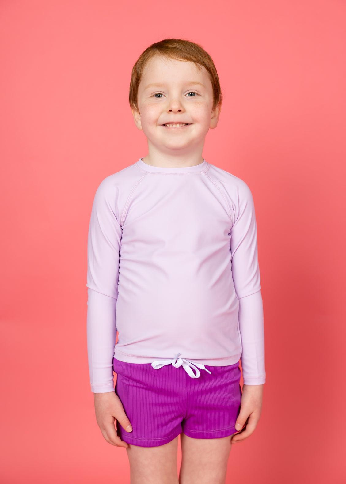 Mini Rashguard Top (Unisex) | Bright Lilac - Kortni Jeane