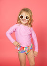 Girl/Boy Swimsuit Rashguard Top - Ultimate Pink